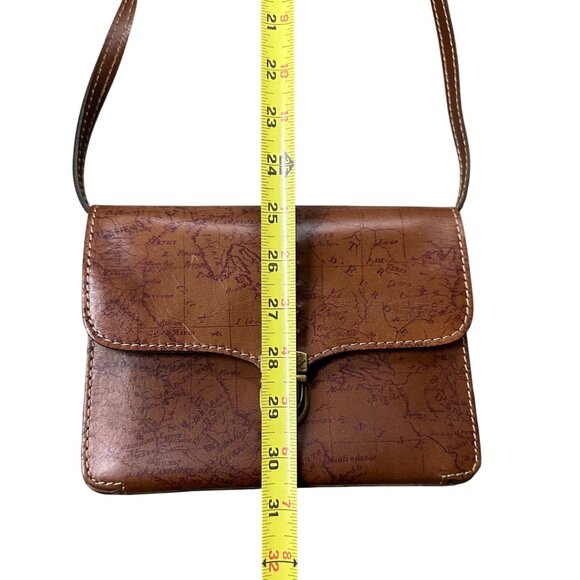 Patricia Nash Brown Leather Crossbody Shoulder Bag Purse Removable Strap Clutch - Picture 11 of 13